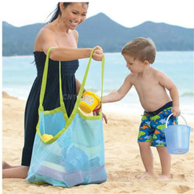 Mom Baby Beach Bags Sand Away Składana torba na zabawki plażowe na ręczniki Damska kosmetyczka Przenośna torba siatkowa Duży rozmiar Przenośna