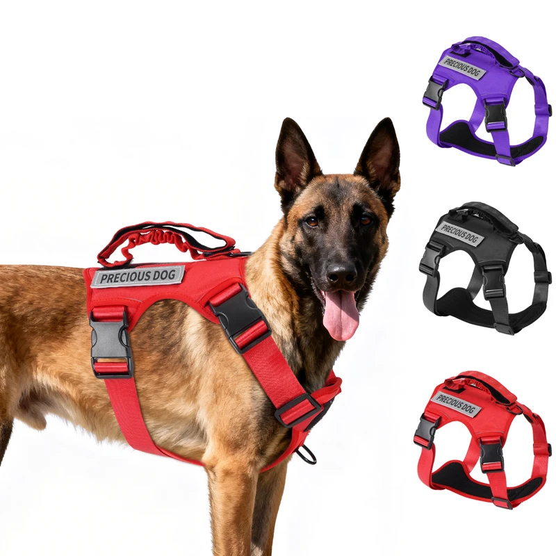 Dog Vest Harness with Leash Reflective Emotional Support Dog Vest with Handle for Large Dogs, Easy Put On/Off for