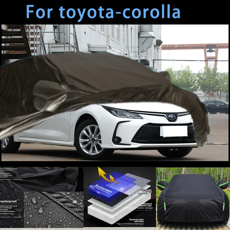 

For toyoya-corolla Outdoor Protection Full Car Covers Snow Cover Sunshade Waterproof Dustproof Exterior Car accessories