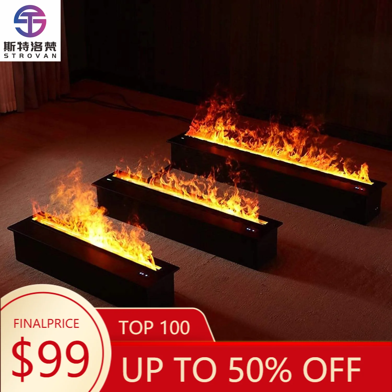 

ZXHK Luxury Sales Popular 1500mm 7 Flame Colors Fireplace Electric App Controlled & Multimedia Bluetooth Music Model Fireplaces