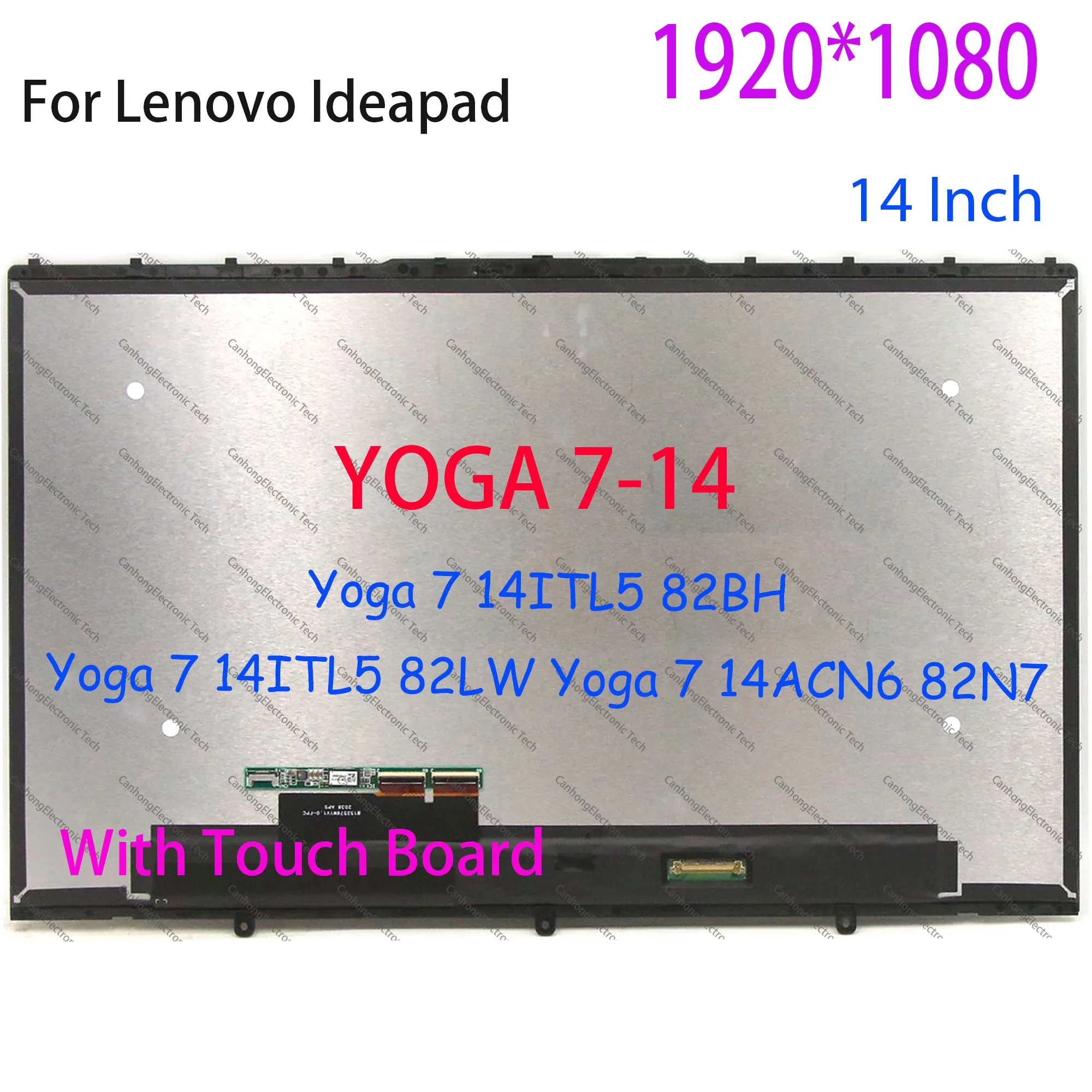 Polegadas Fhd para Lenovo Yoga 714itl5 82bh 82lw Display Lcd Montagem da Tela de Toque 5d10s39670 5d10s39740 Yoga 7-14acn6 82n7 14