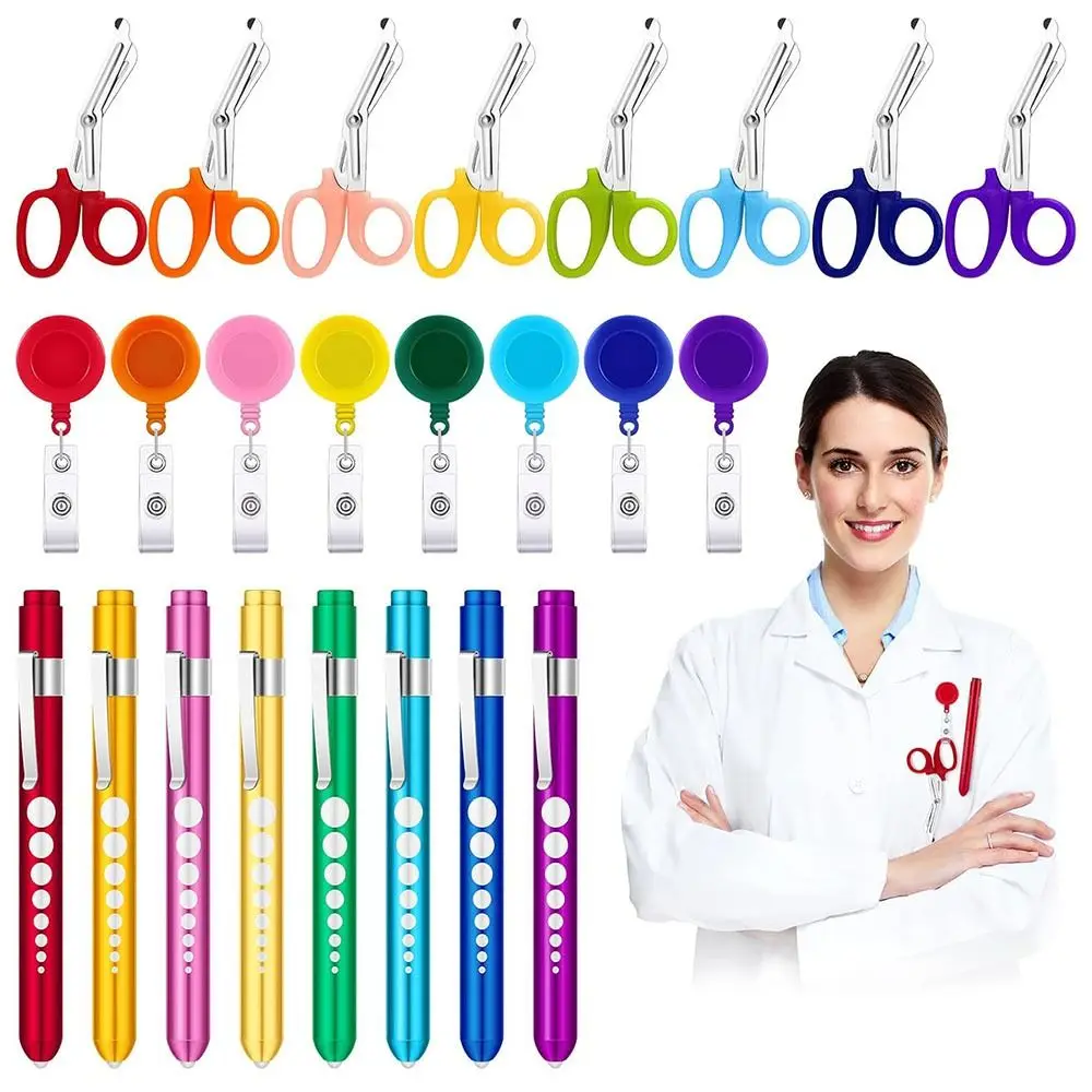 

Gift Lanyard Nurse Pen Pack Keychain Folding Nurse Badge Clip Detachable Nurse Tools Set