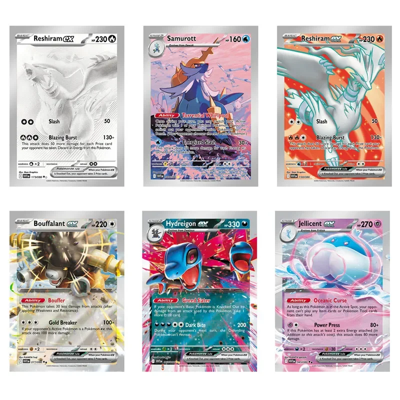 4-36Pack 40-360PCS English Pokemon Card Black Bolt White Flare Booster Box Battle Pokemon Trade Card Transaction Gift