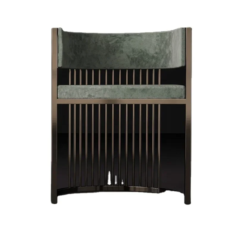 Nordic Restaurant Modern Chair Italian Luxury Hotel Stainless Steel Chair Cafe Reception Rattan Chair Dining
