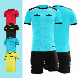 Professional Men Referee Uniforms Soccer Football Jerseys Shorts Shirts Suit Pocket Tracksuits Thailand Clothes Judge Sportswear