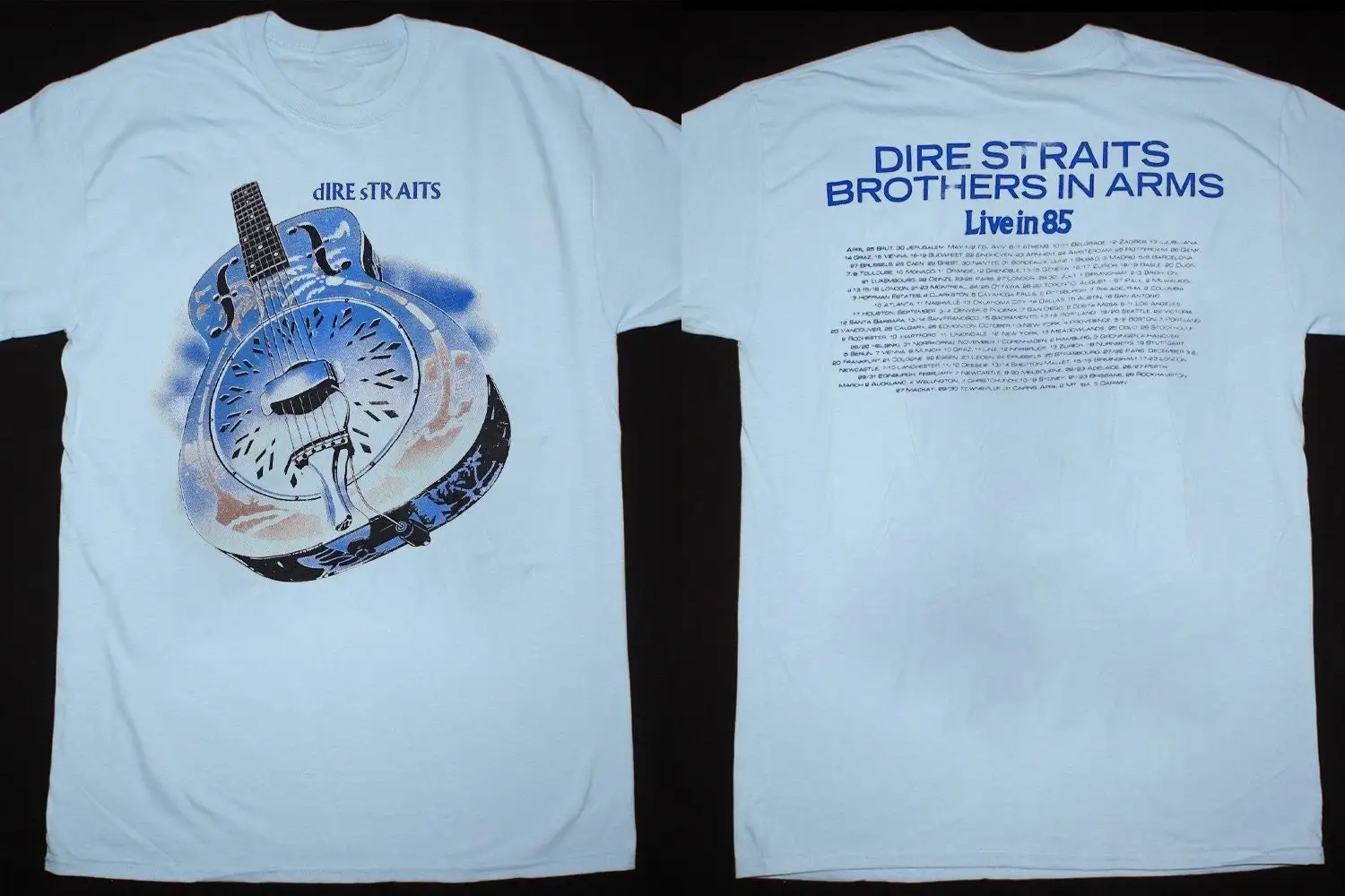 Dire Straits Brothers in Arms Live in 85 Tour T-shirt Dire