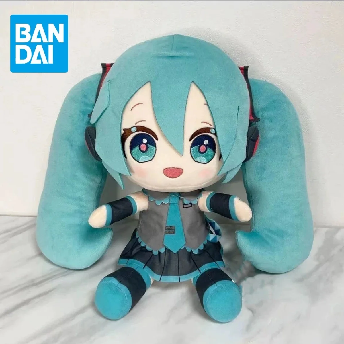 Bandai Kawaii Hatsune Miku Plush Stuffed Toy Cute Cotton Doll Soft Little Pain Bag One Shoulder Crossbody Bag Girl Birthday Gift