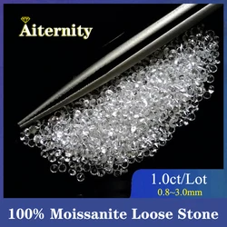 Belgium Antwerp Cut D Color VVS1 0.7mm to 20mm Lab Grown Loose Moissanites Stone Test Positive for Jewelry Moissanita Gemstone