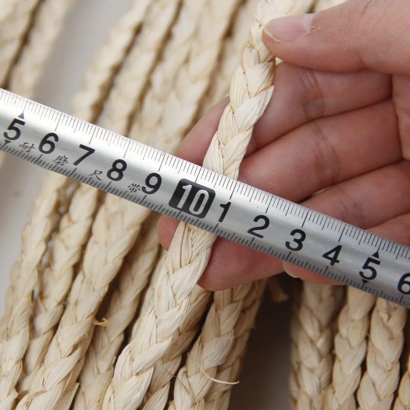 15meters Natural Corn Husk 3-Strand Braid High Quality Handmade Corn Skin Braided Rope Straw Weaving Raw Material for DIY Crafts