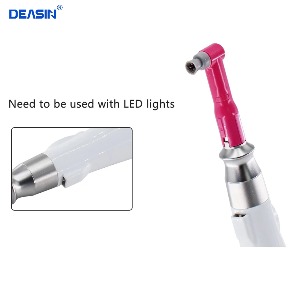 DEASIN Dental Electric Polishing Motor Straight Prophy Handpiece Disposable Head 500-3000 rpm/min Non-LED