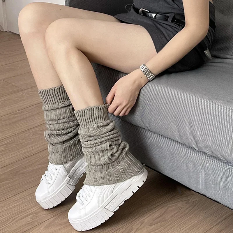 2025 Frühling Lolita Beinwärmer Socken für Damen, gestrickte warme Fußabdeckung, Damen Wärmer, Herbst Häkel-Fersensocken, Stiefelmanschetten