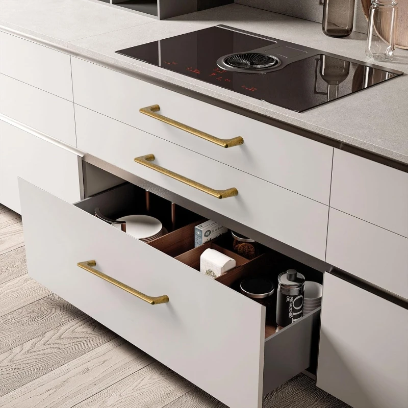 Kenop dan pegangan lemari antik, pegangan lemari dan lemari pakaian berbahan perunggu, perlengkapan dapur bergaya retro dengan lapisan tembaga, pegangan furnitur