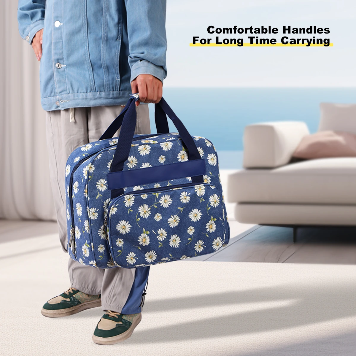 1pc New Multicolor Floral Sewing Machine Storage Bag - Portable Travel Organizer Pouch for Sewing Machine