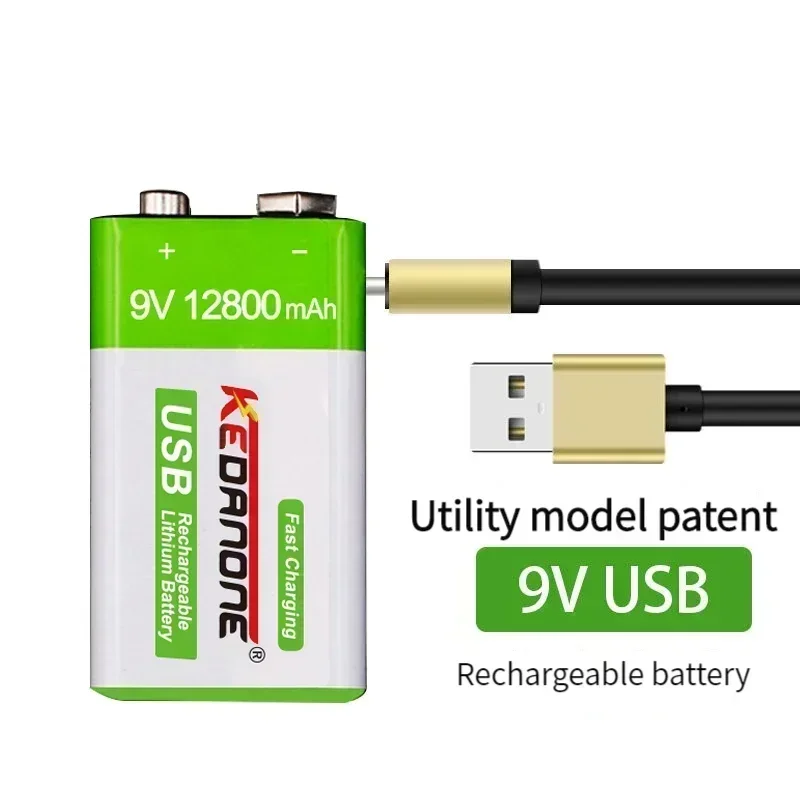 NOWOŚĆ Akumulator litowo-jonowy 9 V 12800 mAh Akumulatory Micro USB 9 V litowe do multimetru Mikrofon Zabawka Pilot zdalnego sterowania KTV