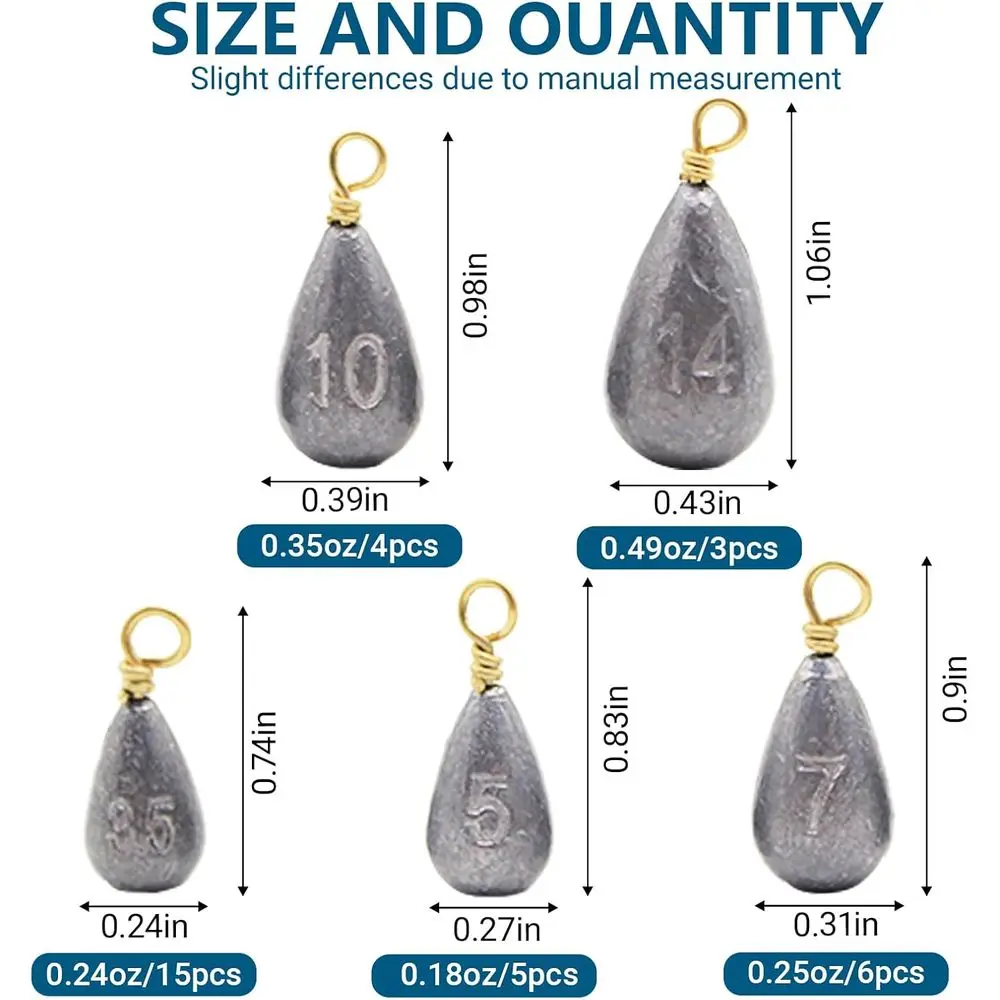 طقم حوض صيد مكون من 30/36 قطعة لقطة السقوط والصب، مثالي للباس وسمك السلور والمياه المالحة والمياه العذبة