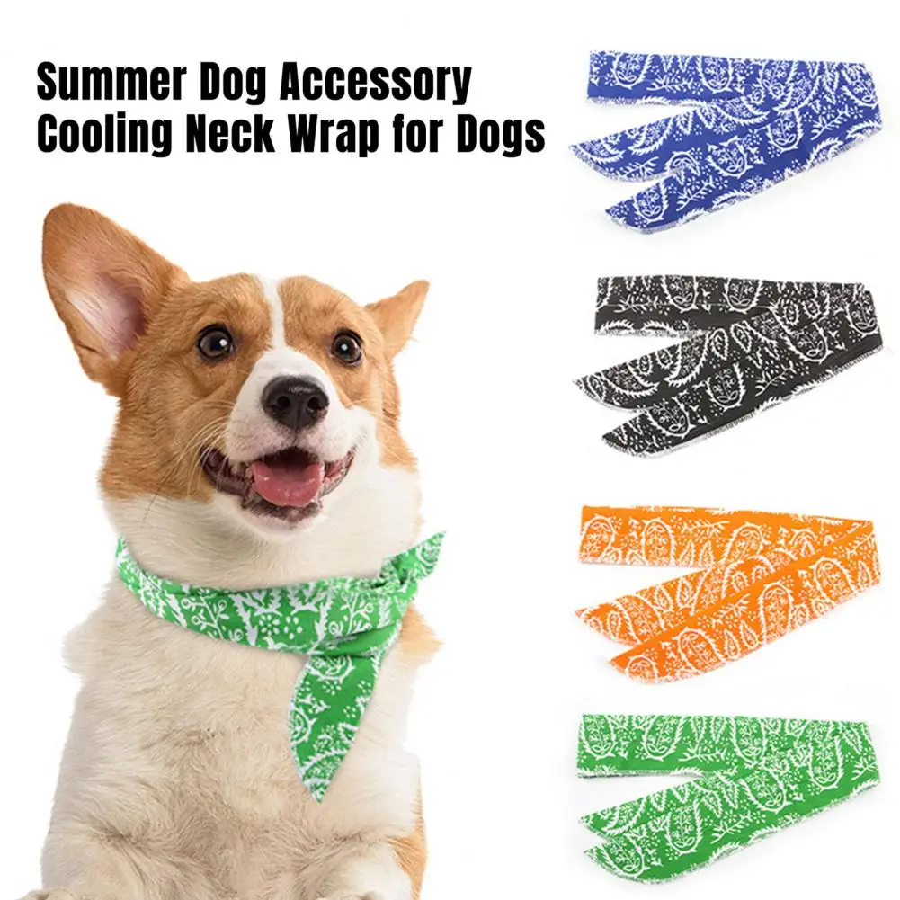 Pet Cooling Ice Scarf for Dogs Cats，Adjustable Cooling Cat Collar Bib，Stay Cool in Hot Weather，Lightweight，Dog Supplies