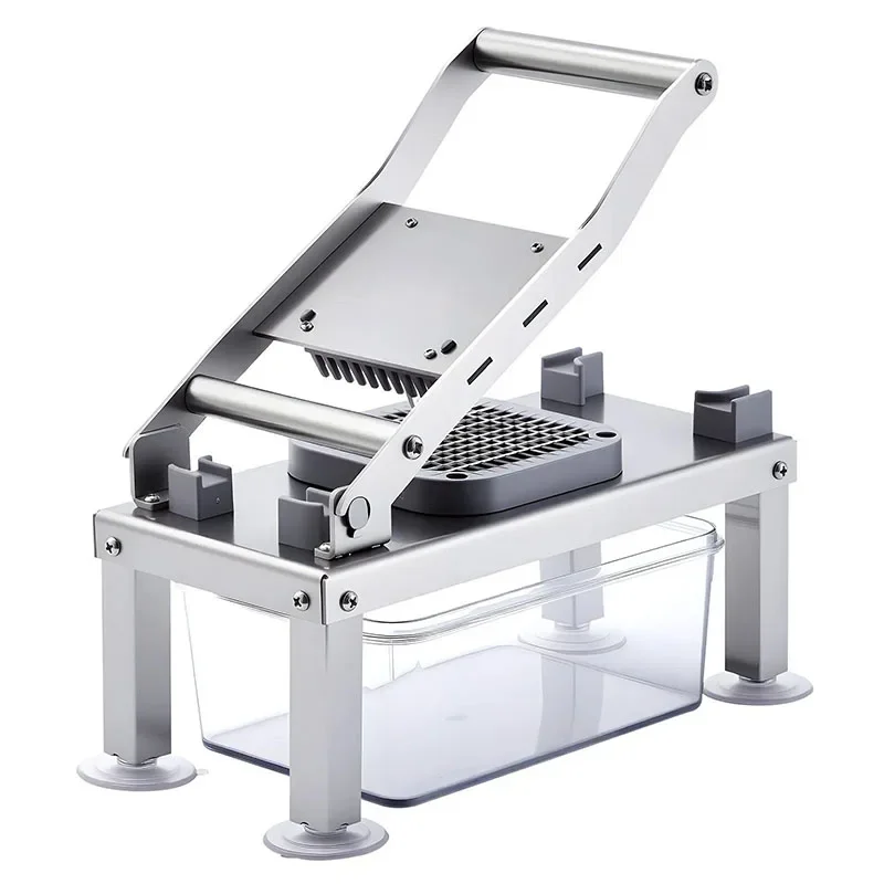 Multifunctional Manual Vegetable Dicer Stainless Steel Hand Press Fruit Chopper with Multiple Cutting Blades for Onion Potato
