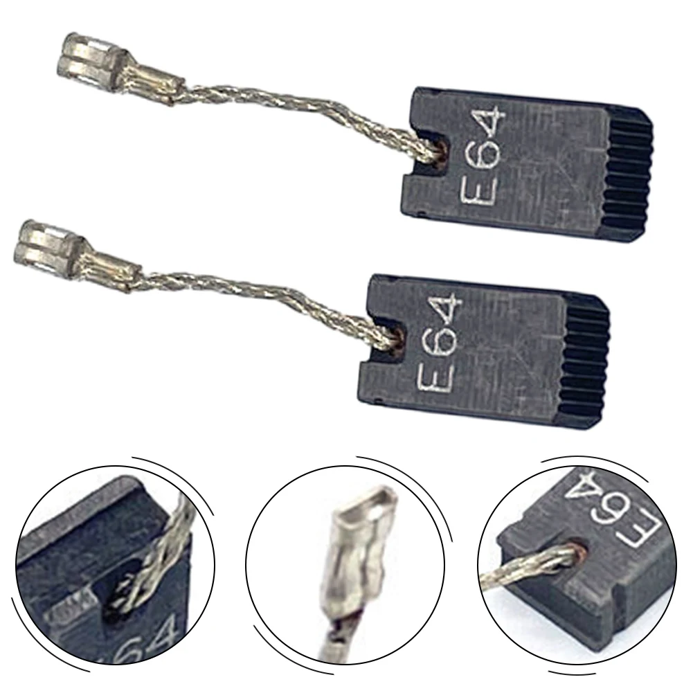 2 шт. сменные угольные щетки с кабелями и кольцевыми наконечниками для Bosch GWS PWS PKS GKS GWS 1000 1100 1607014176   Деталь инструмента