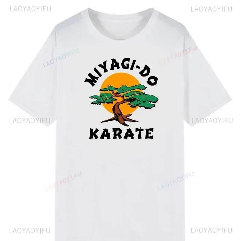 Miyagi-do karate Miyazaki style Summer Karate Kid Simple new arrival cartoon Popular casual men\'s short sleeve printed T-shirt