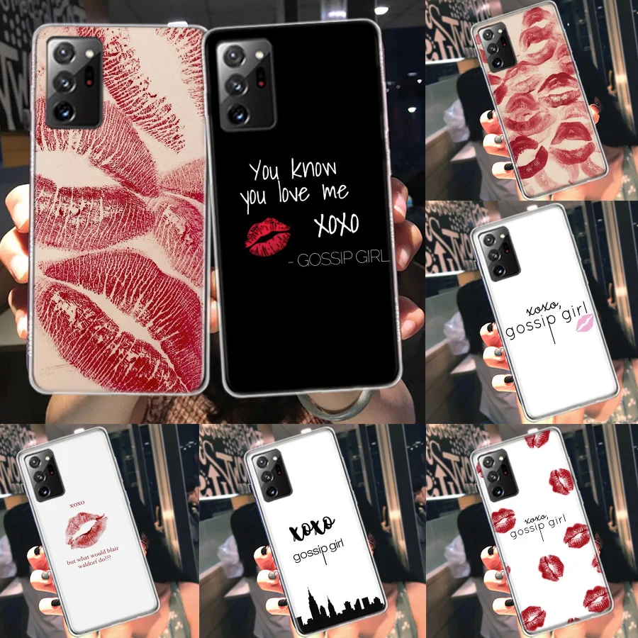 Gossip Girl Phone Case For Galaxy Samsung S22 Plus S21 S24 Ultra Clear S20 S23 FE S10 S10E S9 S8 Cover Pattern Capa Soft TPU Coq