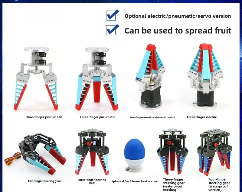 Adaptive Soft Robotic Gripper Bionic Flexible Finger Pneumatic Electric Deformable Claw for Robot End Effector Automation