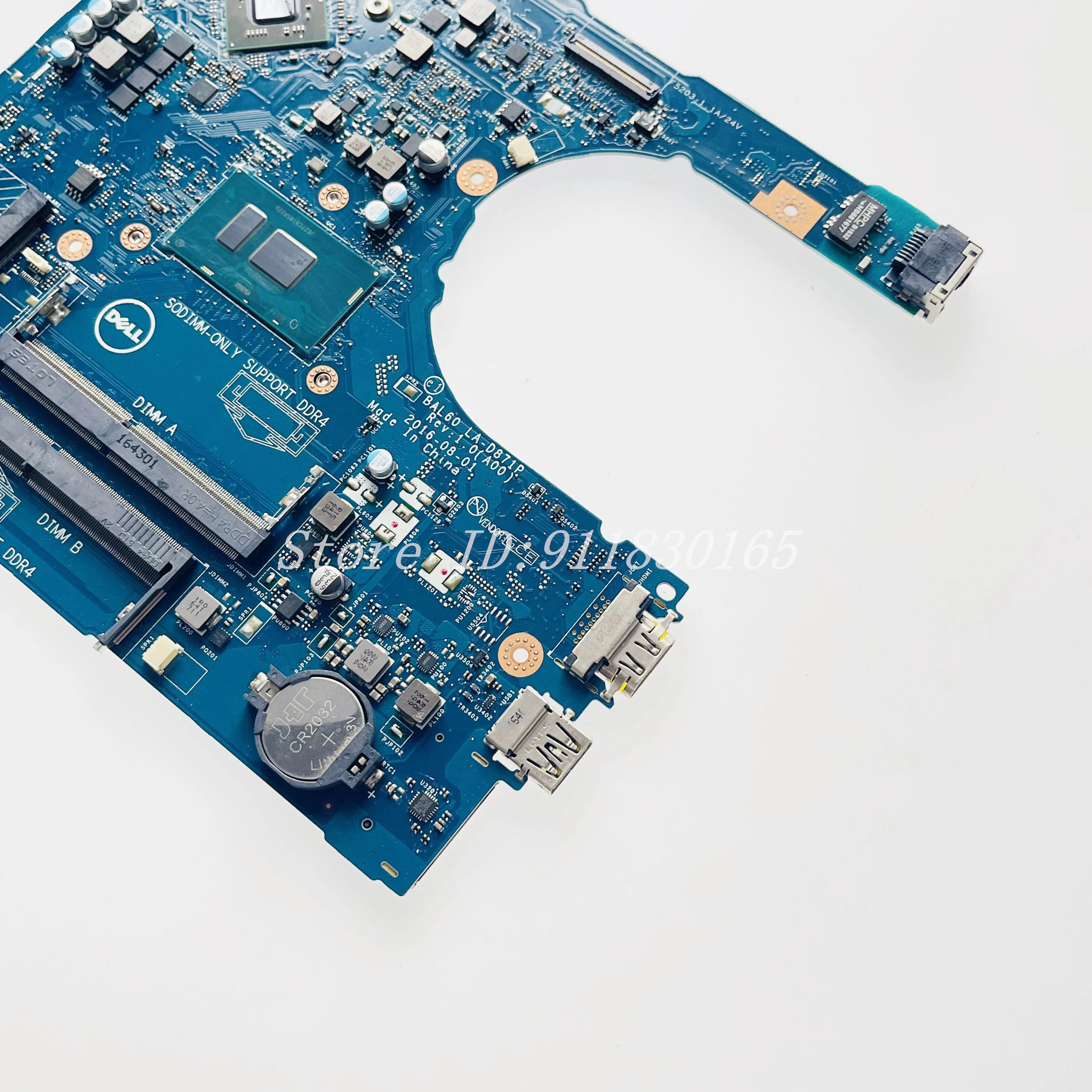 Imagem -06 - Placa-mãe para Dell Inspiron 14 5468 15 5568 5566 Cn00yp25 i3 i5 i7 Cpu Uma r7 M340 2gb Gpu Ddr4 Bal60-laptop