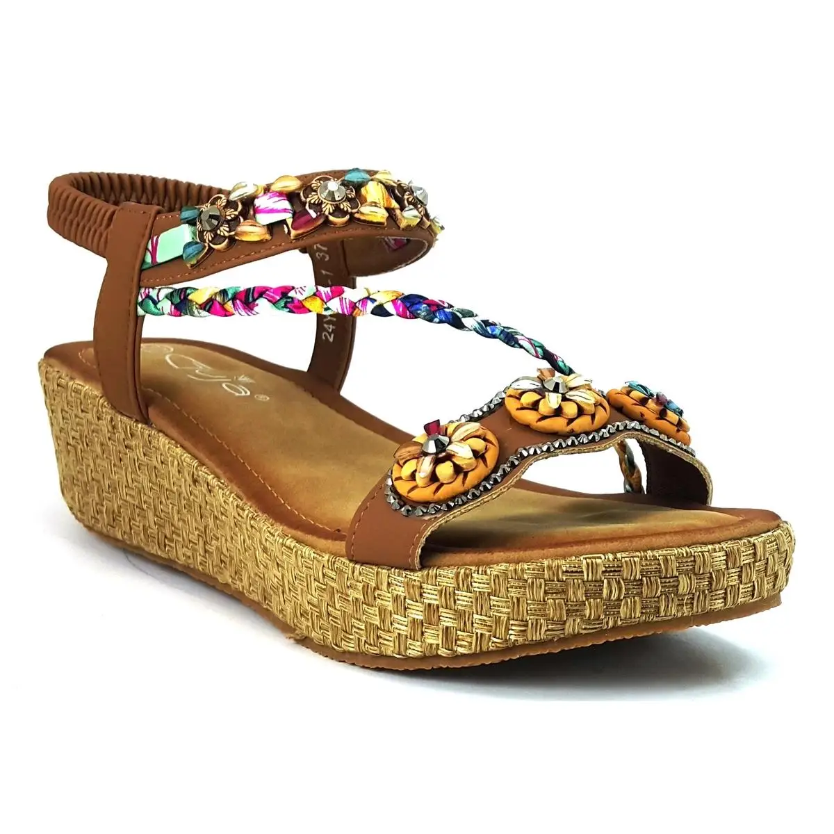 Personalized and Comfortable Camel Guja 1551 24YS Women's Daily Sandals With 2024 Trend New Season Model Polyurethane Shoes