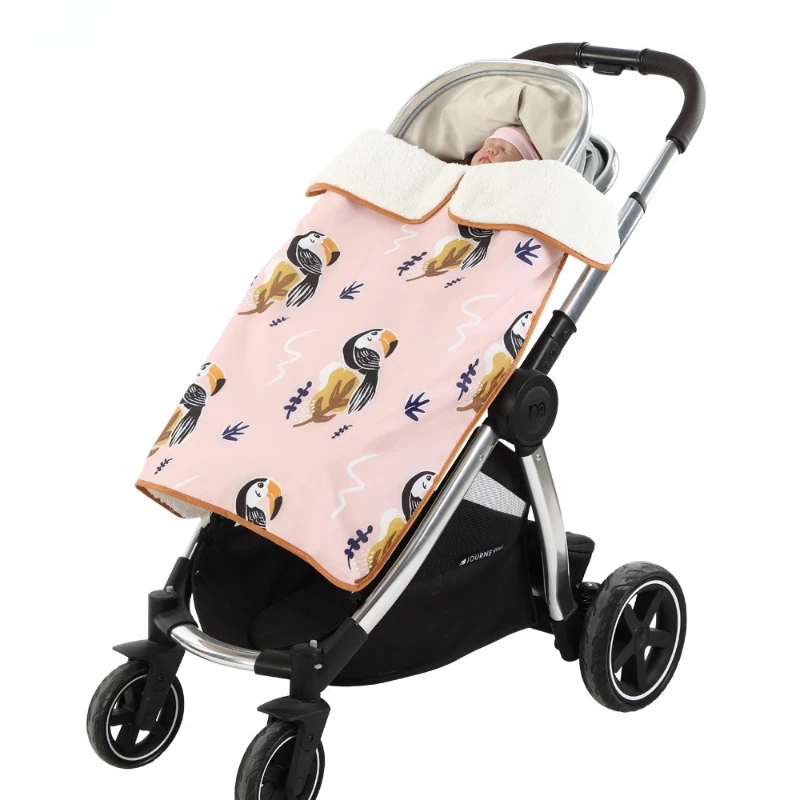 بطانية بغطاء مقاوم للرياح لعربة الأطفال مع مطبوعات لطيفة للأولاد والبنات، بطانية مقاومة للماء للأطفال لحاف الهالوين