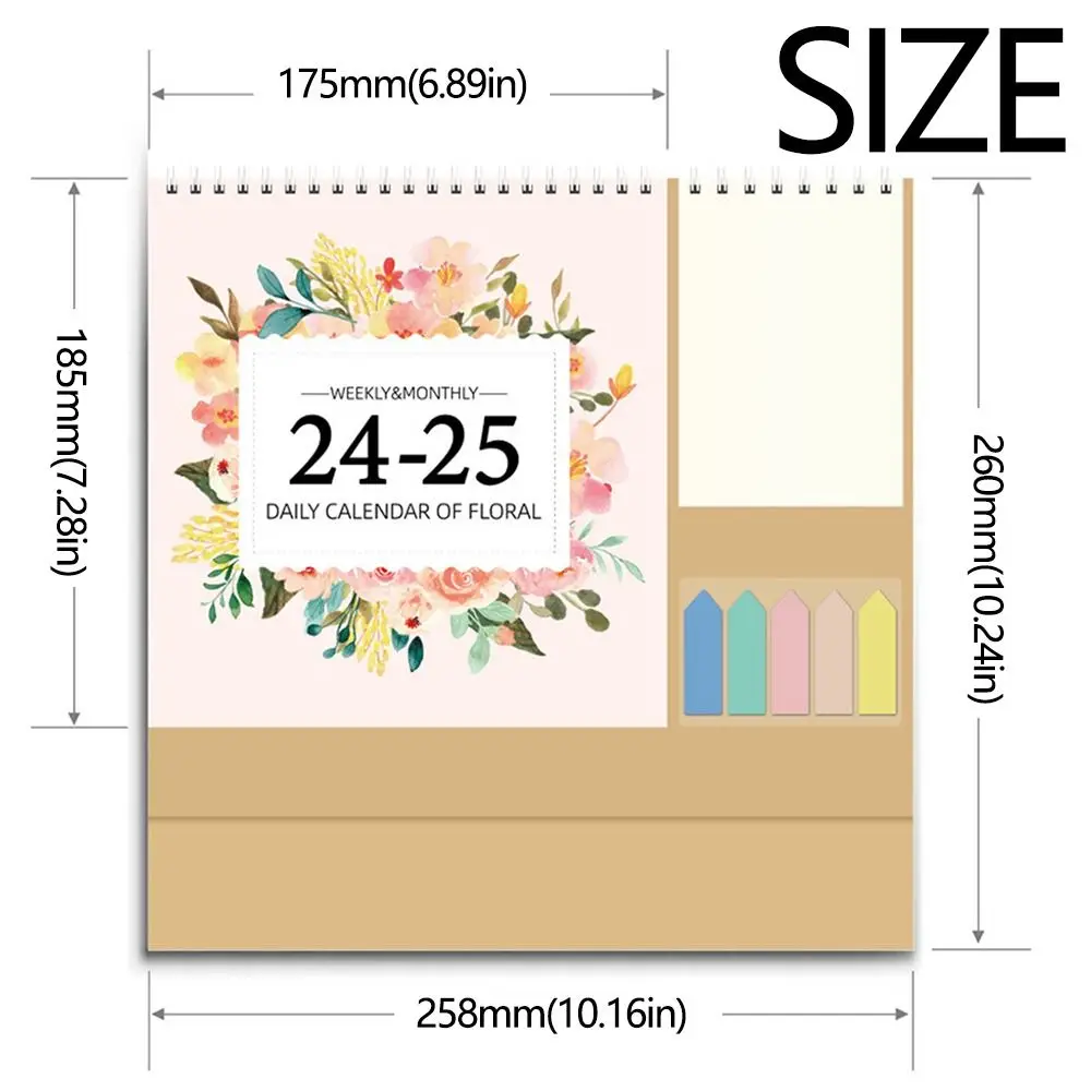 Imagem -06 - Calendário de Mesa Inglês Simples Planejador de Mesa Portátil Calendário Flip em pé Artigos de Papelaria Criativa 2023 242023