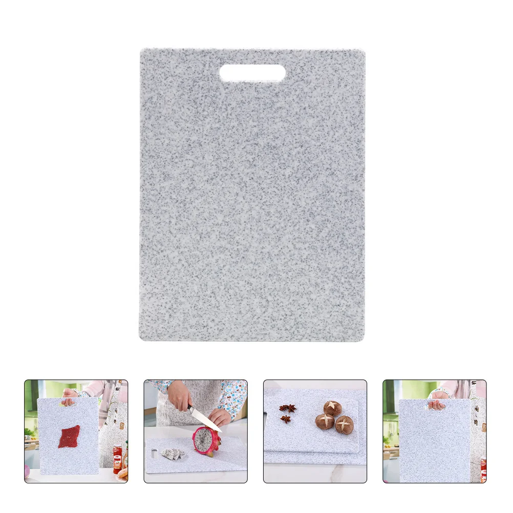 

1pc Imitation Marble Cutting Pp Plastic Kitchen Tool Lightweight Fruit Vegetables Meat Chopping Board Portable Cooking