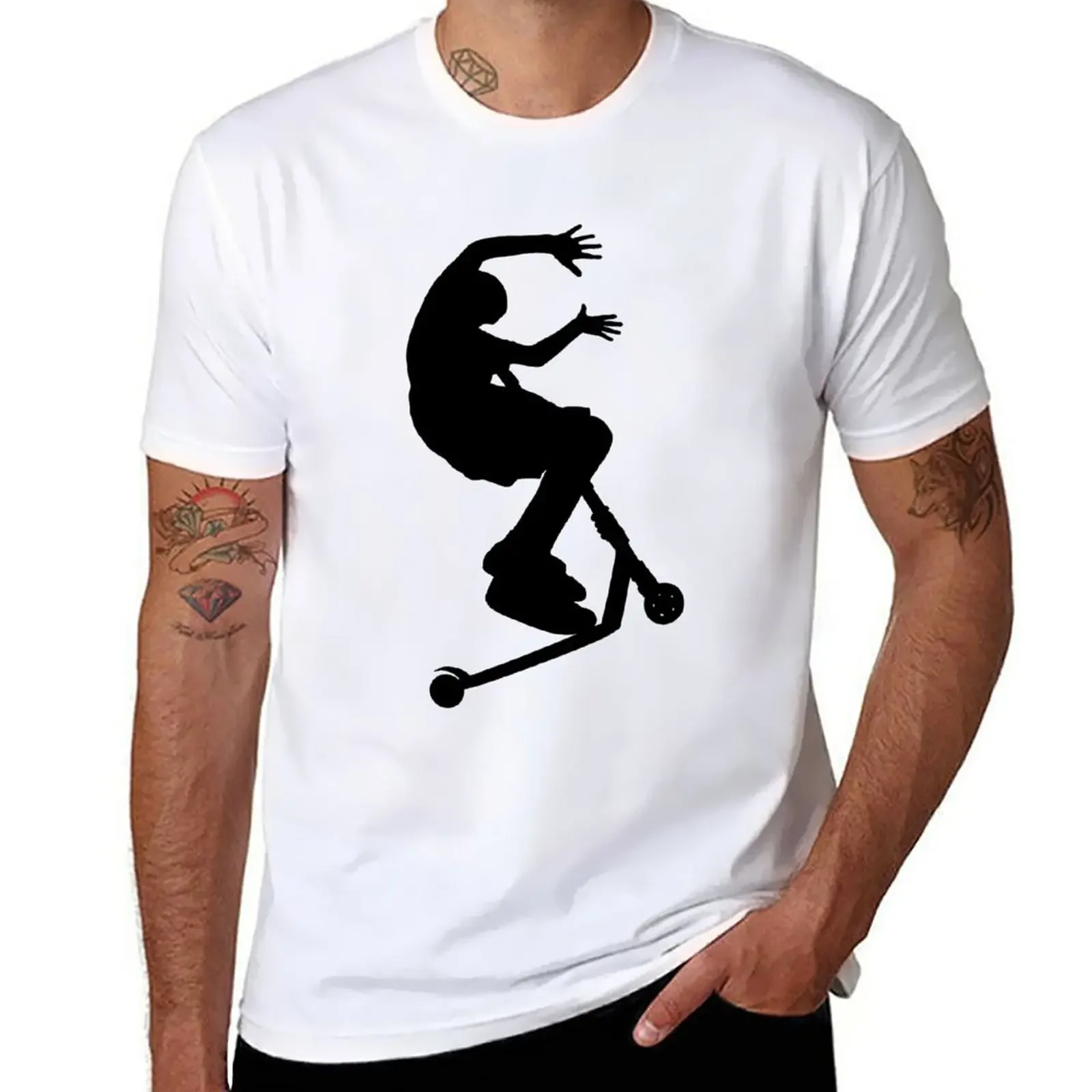 Scooter Trick - No Hander T-Shirt Short sleeve tee kawaii clothes plain mens champion t shirts