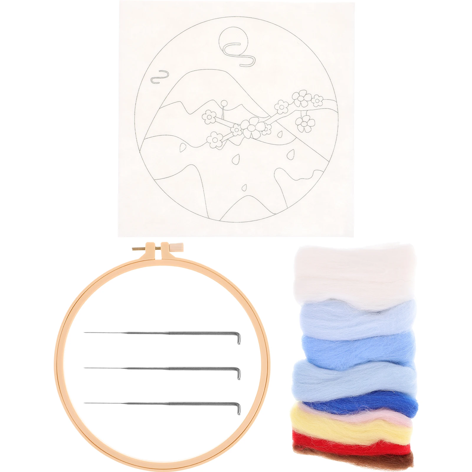 Wool Felt Kit Needle Felting Craft Supplies Core Wool H made Set nament Material Easy Diy Felting Material Use Creative Gifts