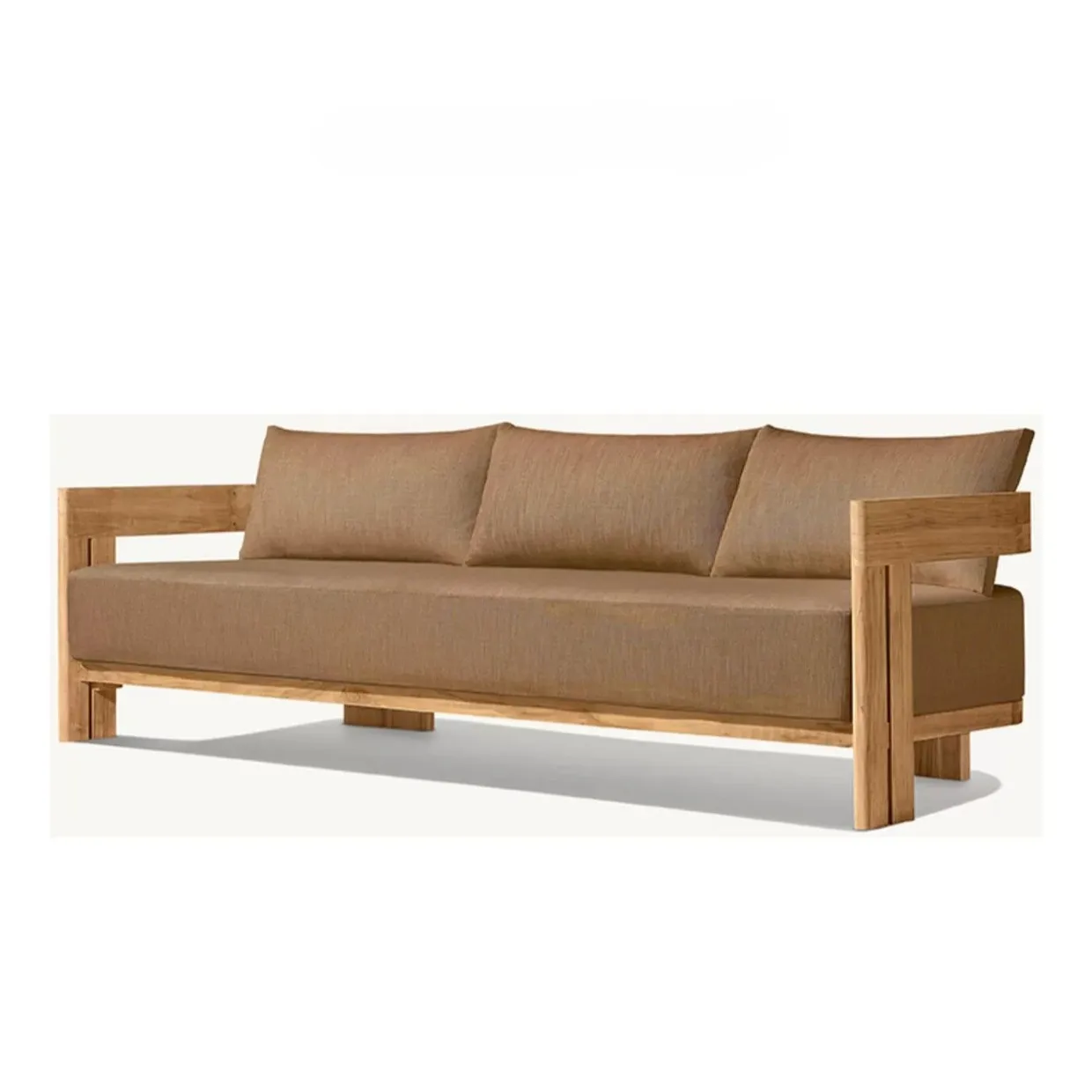 

#Luxury Design Sofa Modern Outdoor Furniture Couch Solid Wood Sectional Teak Garden Sofa Sets