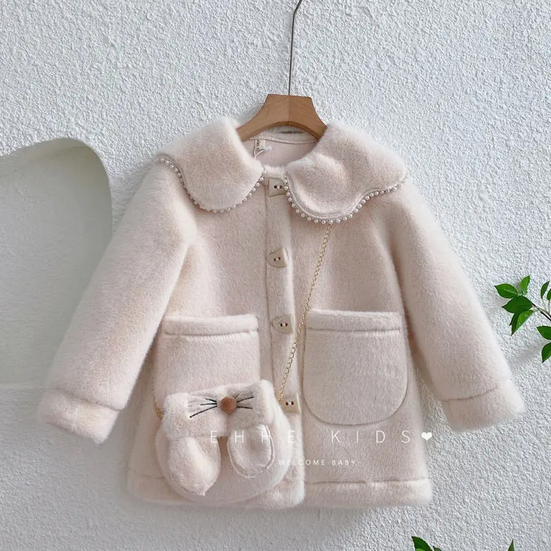 Girls Kids Coat Jacket Overcoat Cotton 2022 Pink Warm Plus Thicken Winter Christmas Children\'s Clothing