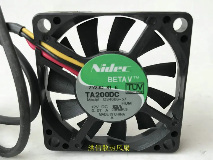 Freight free original Nidec TA200DC D34666-57 12V 0.07A 5CM 50 * 10MM ultra-silent fan