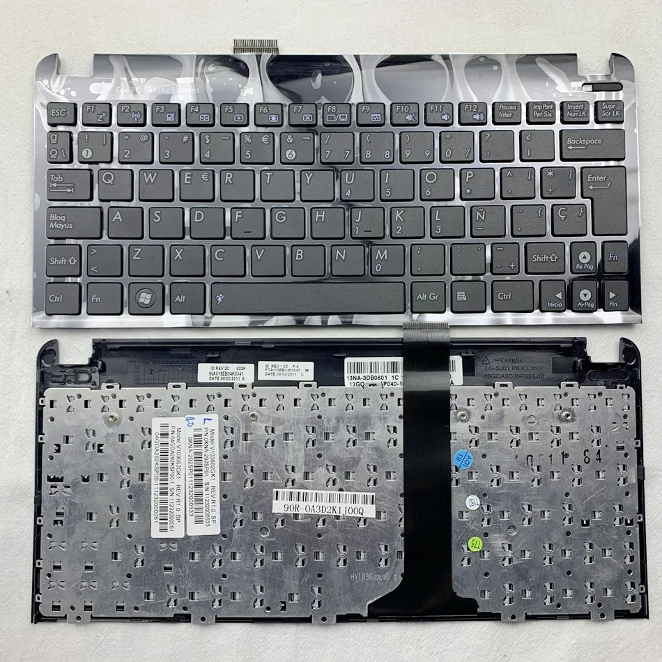 

Spanish Laptop Keyboard For Asus Eee PC 1015 1015B 1015BX 1015PW 1015CX 1015PD 1011 1015PX With Frame SP Layout