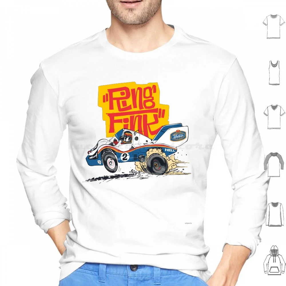 956 Bellof “Ring Fink” Hoodie cotton Long Sleeve 956 962 Le Mans Kustom Stefan Bellof Jacky Ickx Ed Roth Big Daddy