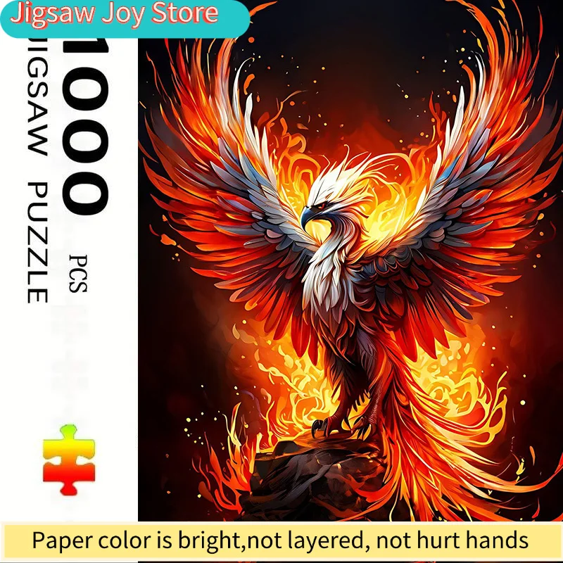 

Пазл для взрослых, размером 70,0x50,01 см, с изображением величественного Феникса в огне, идеально подходит для творческих развлечений с семьей и друзьями.