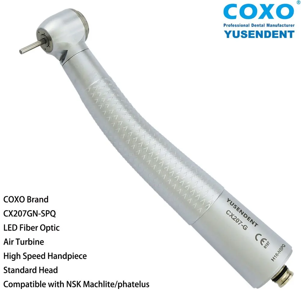 COXO Dental Hoge Snelheid Glasvezel Turbine Handstuk CX207 GN-SP CX207 GN-TP Fit NSK 6 Gaten Koppeling