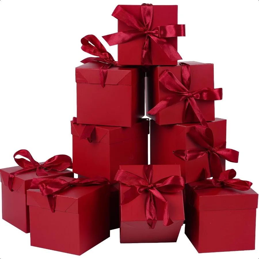 12Pack Red 6Inch Gift Boxes