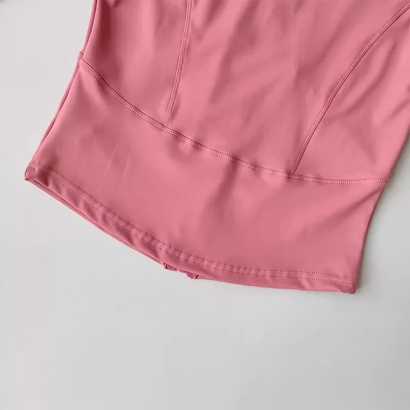 Women's Slim Fit Long Sleeved Yoga Exercise Jacket Stand up Collar Fitness Zipper Top Slimming Yoga Wear for Women image 6