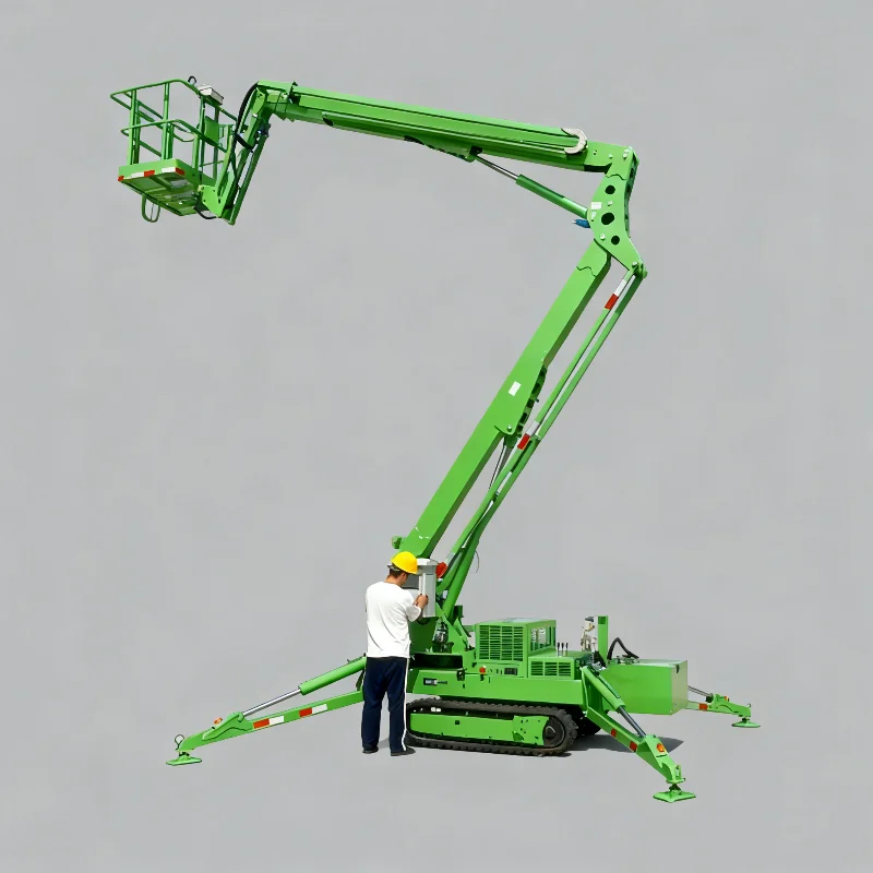 Customized All-Terrain Self-Propelled Articulated Crawler Boom Lift For Cherry Picker And Bad Road Conditions