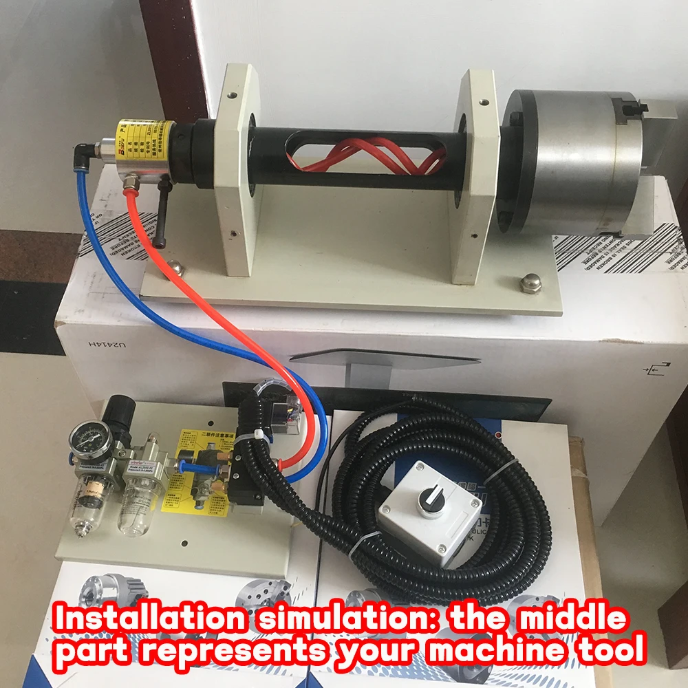 3-jaw solid pneumatic lathe chuck 200 chuck 8 inch suitable for CNC machine tool lathe modification complete set