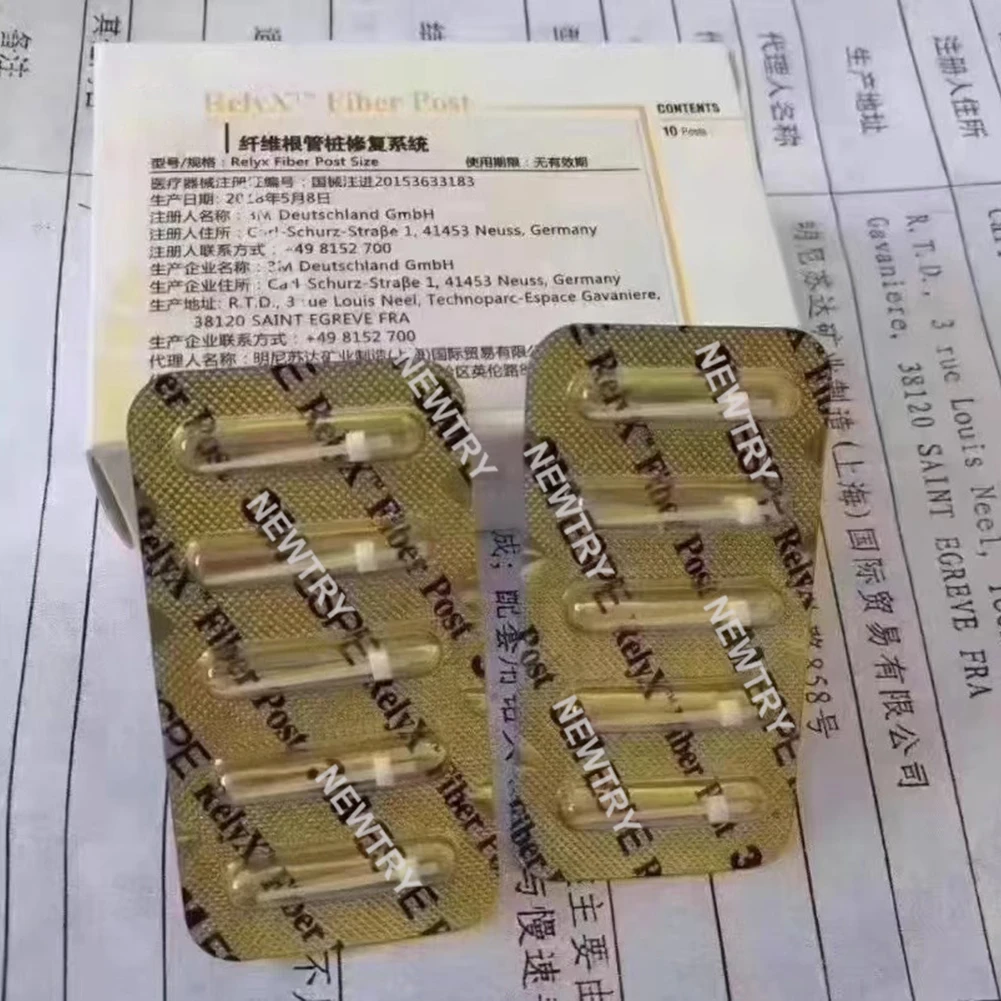 

RelyX Fiber Post Size 0/1/2/3 Dental Quartz Glass Screw Fiber Posts With Drill Oral Tooth Restoration Root Canal Filling Pile