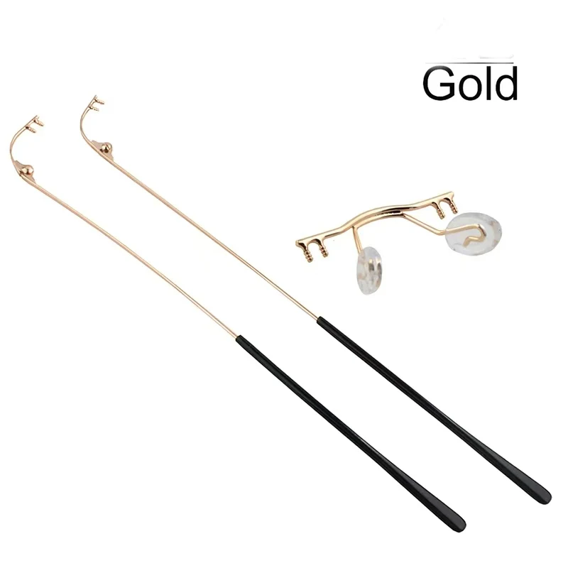 1 Sets Rimless Eyewear Metal Temple and Bridge and Nose Pad Arm Holder with Nose Pad