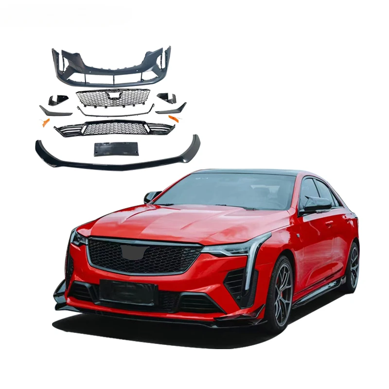 Used for Cadillac CT4 black wing front bumper grille pp plastic material