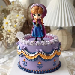 Disney Princess Frozen Theme Cake Decoration Anna Elsa Cake Topper for Kids Girls Baby Shower Birthday Party Cake Decor Supplies