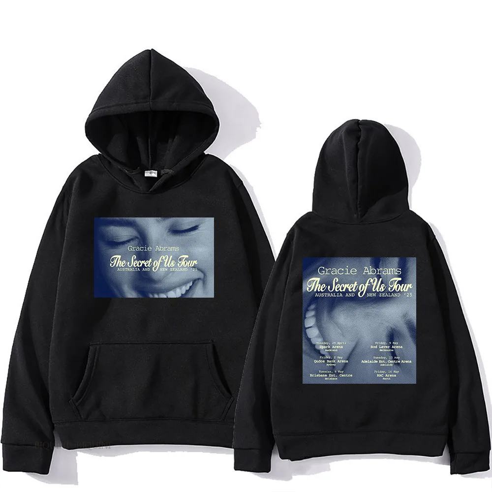 The Secret of Us Tour Australia and New Zealand 2025 Hoodies Singer Gracie Abrams Sweatshirts Men Clothes Hooded Winter Pullover