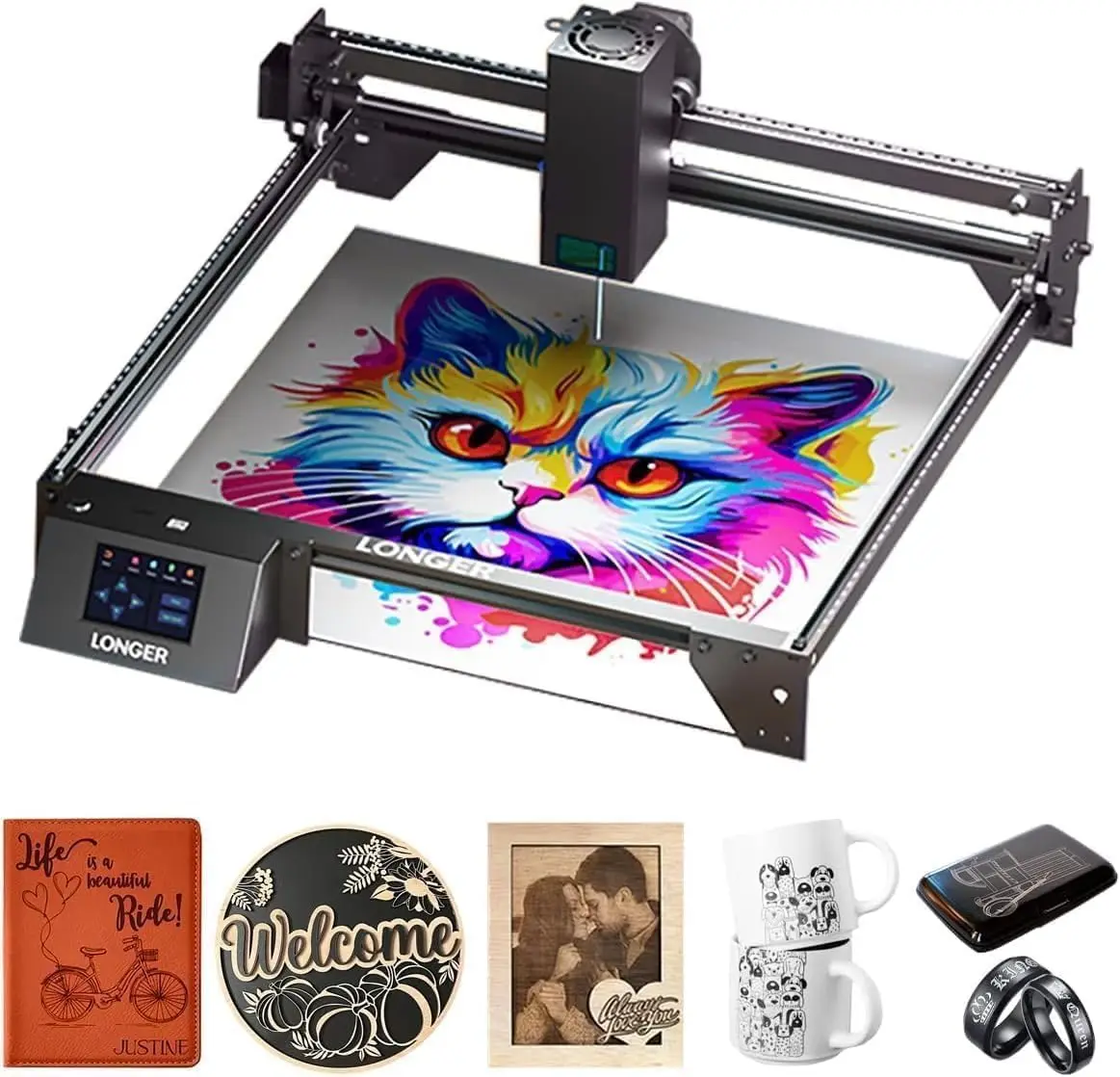 

Longer RAY5 20W Laser Engraver 20000mW Output 32-bit Motherboard, 130W CNC Laser Cutter,App Offline Control
