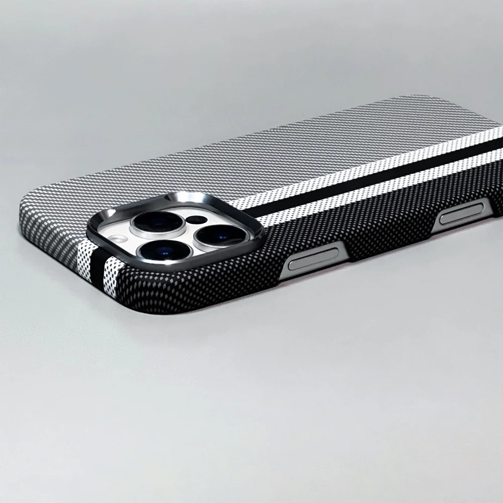 حافظة Magsafe من ألياف الكربون الصلبة لهاتف آيفون 16 17 15 14 Pro Max 17 Air/ Pro غطاء حماية مغناطيسي لعدسة الشحن اللاسلكي